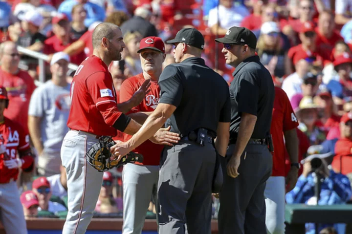Votto ejected after 1st inning of what may be final game with Reds