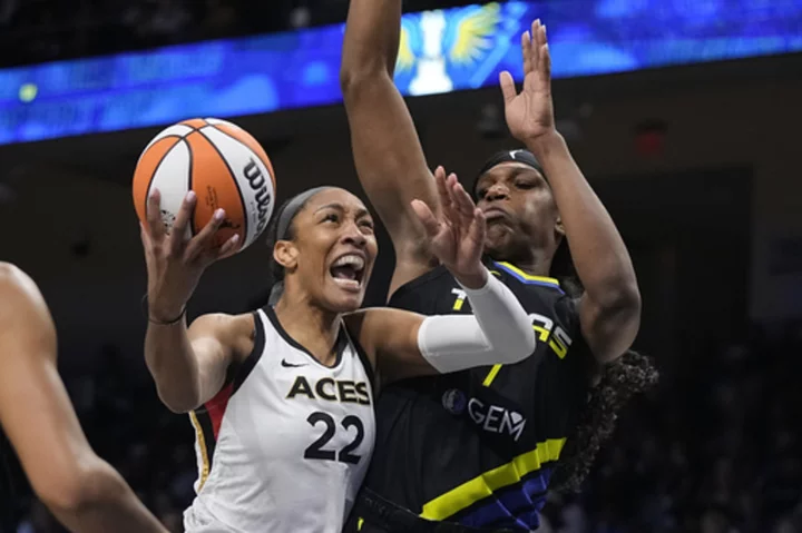 Defending champion Aces return to WNBA Finals, beat Wings 64-61 to complete sweep