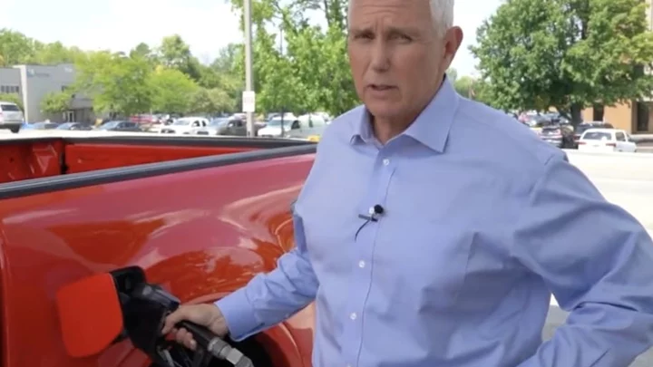 They Made Mike Pence Pretend to Pump Gas and It Didn't Go Well