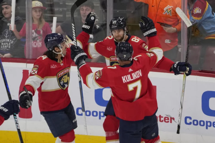 Panthers win home opener, hold off Toronto 3-1 in playoff rematch