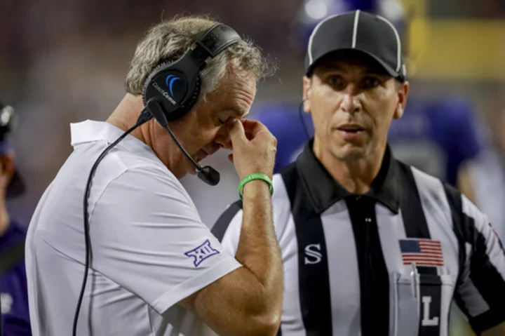 Coach feels TCU has mirrored last season's playoff team. Except these Frogs already have a loss