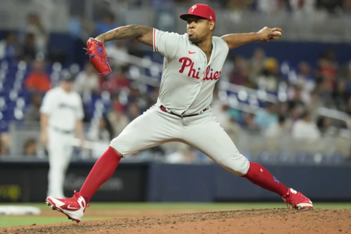 Castellanos slugs 2-run homer in 9th inning as Phillies rally to beat the Marlins 3-1