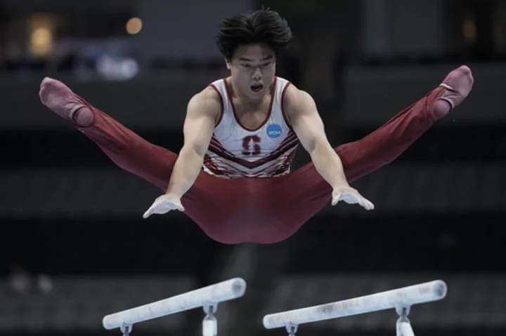 Teenager Asher Hong takes narrow lead after first day of U.S. men's gymnastics championships