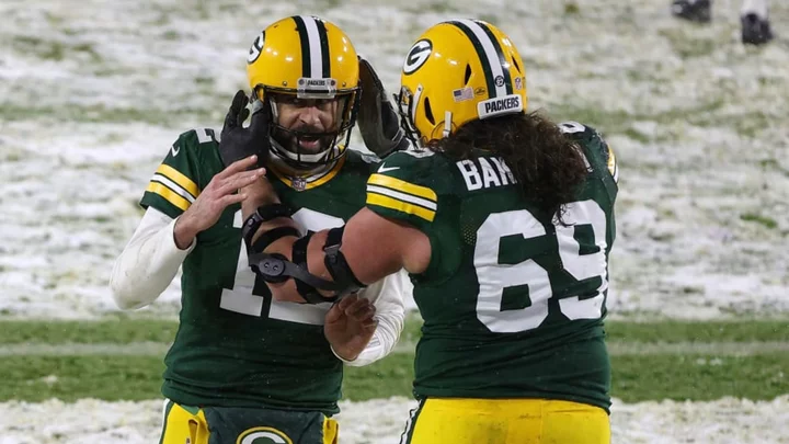 If You Click Aaron Rodgers' Butt You Can See David Bakhtiari Is Tagged, What Does It All Mean?