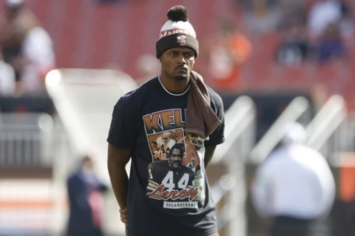 Browns QB Deshaun Watson not practicing after bye. He missed the last game with a shoulder injury