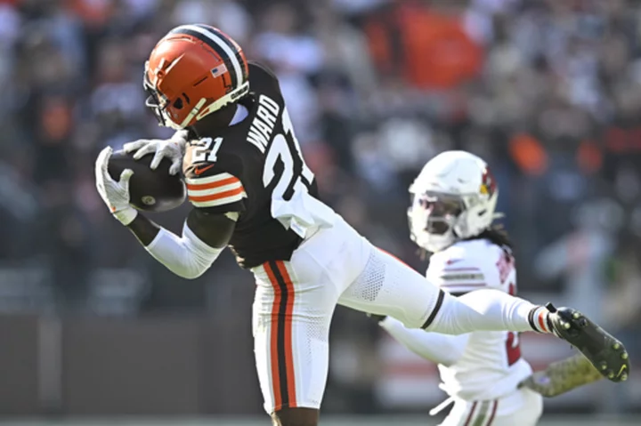 Browns top cornerback Denzel Ward to miss Sunday's game against Denver with shoulder injury