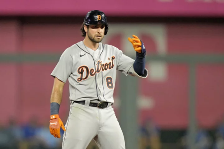 Vierling’s 2-run double lifts Tigers to 3-2 win, Royals'9th loss in 11 games