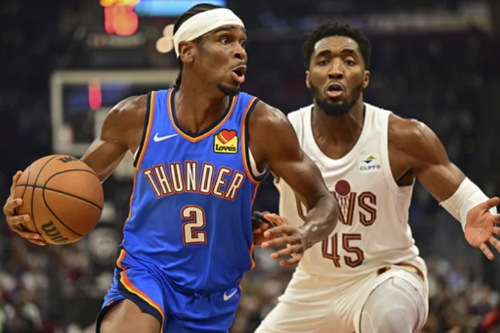 Gilgeous-Alexander, rookie Holmgren help Thunder rally in closing minutes to stun Cavaliers 108-105