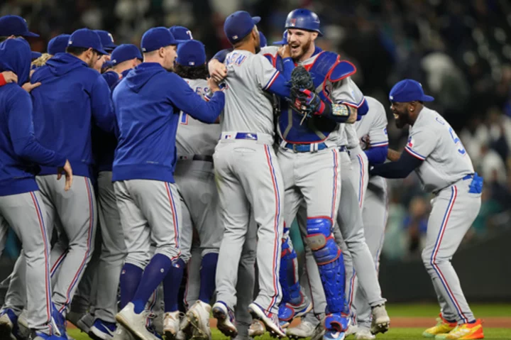 Rangers wrap up first playoff berth since 2016, help eliminate Mariners with 6-1 victory