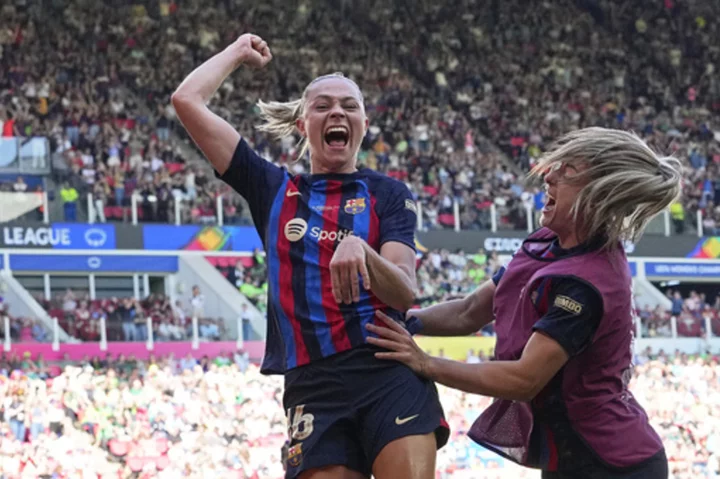 Barcelona wins Women's Champions League by coming from behind to beat Wolfsburg
