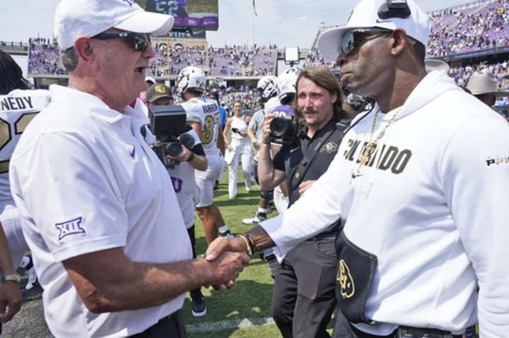 Colorado beats No. 17 TCU 45-42 in back-and-forth shootout, coach Deion Sanders' debut