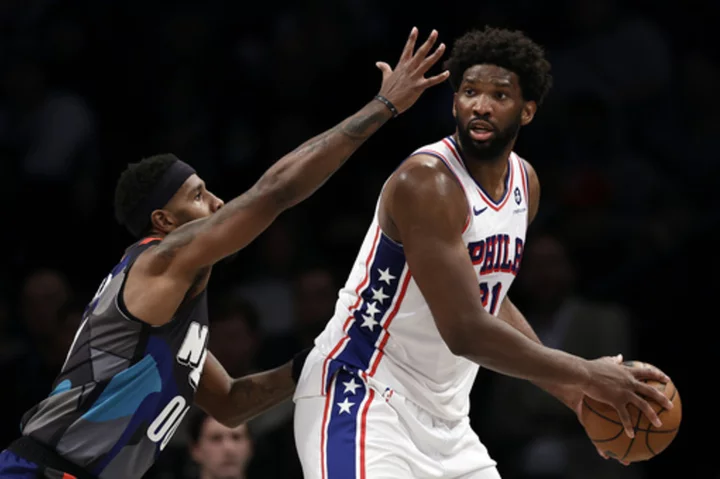 Embiid pours in 32 points, grabs 12 rebounds to lead 76ers to 121-99 win over Nets