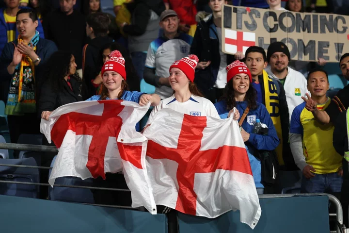 Watch live as England and Australia fans arrive for World Cup semi-final showdown