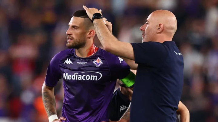 Fiorentina's Cristiano Biraghi Bloodied By Trash Thrown By West Ham Supporters