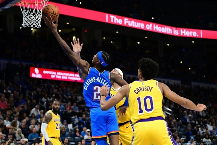 Thunder rally to beat Lakers, Bulls stun Bucks in overtime