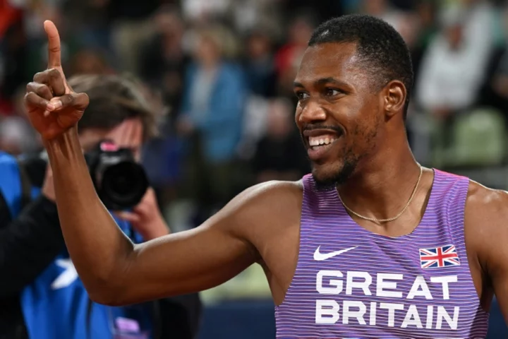 Hughes sets British 100m record to win at New York Grand Prix