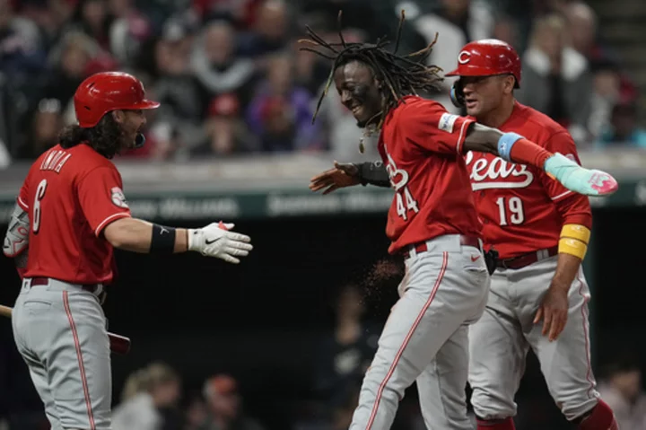 Elly De La Cruz homers twice, Reds boost slim playoff hopes with 11-7 win over Guardians