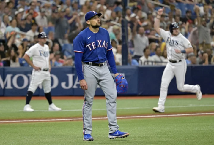 Eovaldi's 9th win leads Rangers to 8-4 victory, stops Tampa's 7-game streak