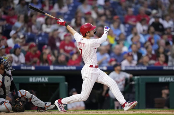 Nola takes no-hitter into 7th, Turner has 2 HRs as Phillies beat Tigers 8-3
