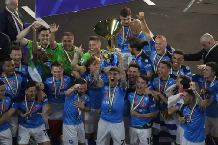 Di Lorenzo becomes 1st Napoli player to lift Serie A trophy in 33 years