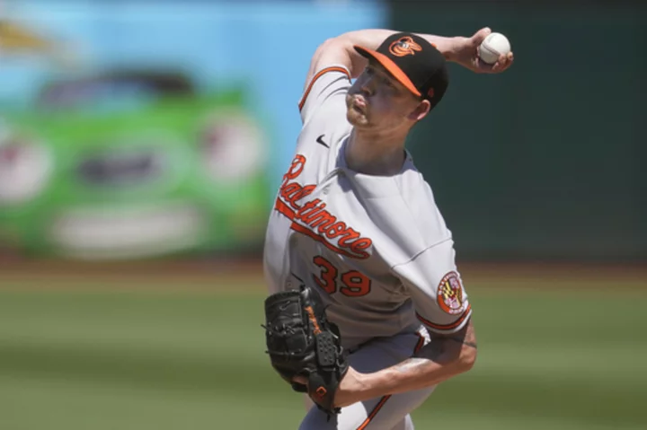 Orioles hit 3 HRs, ride Bradish gem to 12-1 win over A's