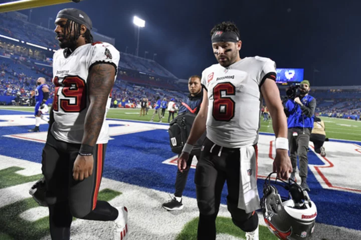 Baker Mayfield remains upbeat after Buccaneers' comeback bid fails on final play in loss to Bills