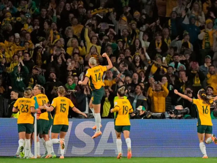 Australia reaches Women's World Cup quarterfinals with win over Denmark as Sam Kerr makes tournament debut