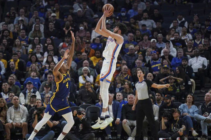 Isaiah Joe goes 7 for 7 on 3-pointers, Thunder send short-handed Warriors to fifth straight loss