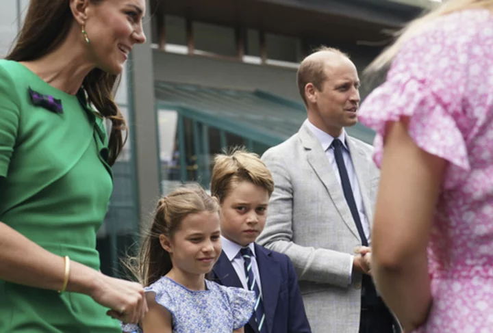 Princess Kate back in Royal Box at Wimbledon with Prince William and two of their children