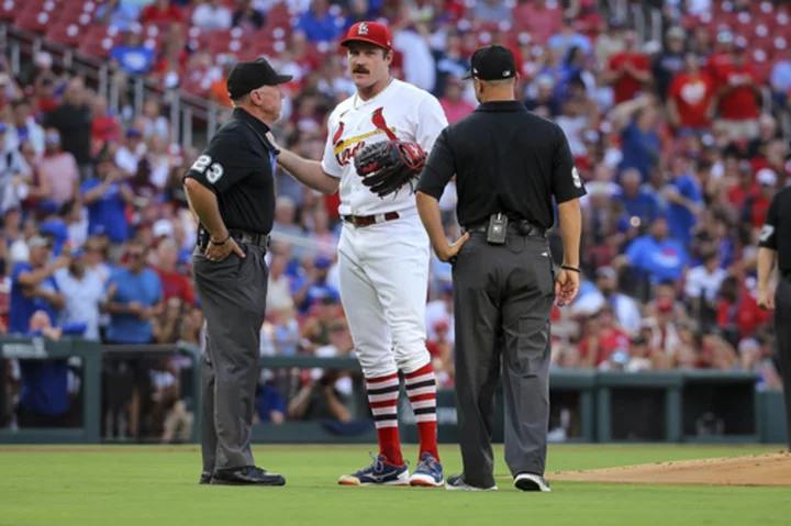 Cardinals' Mikolas suspended 5 games and fined for intentionally throwing at Cubs' Happ