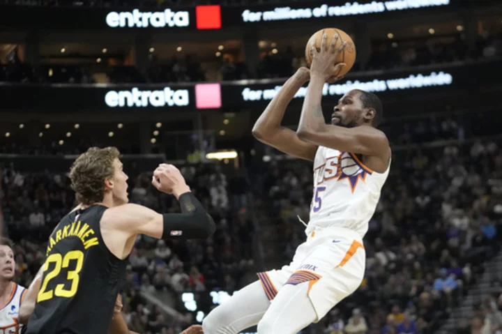 Durant leads Suns past Jazz for second time in three days