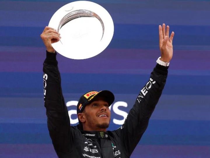 Lewis Hamilton lauds 'amazing result' for Mercedes with first double podium of the year, as Max Verstappen wins the Spanish Grand Prix