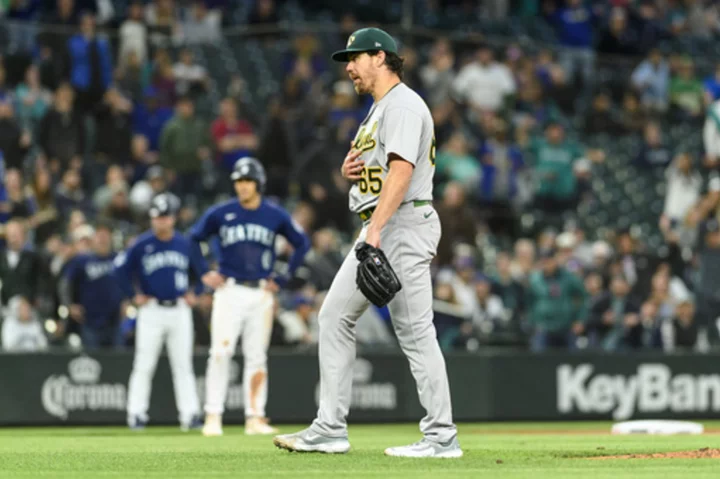 A's 10-40 start worst since 1932 Red Sox, Mariners win 3-2 behind Crawford, France