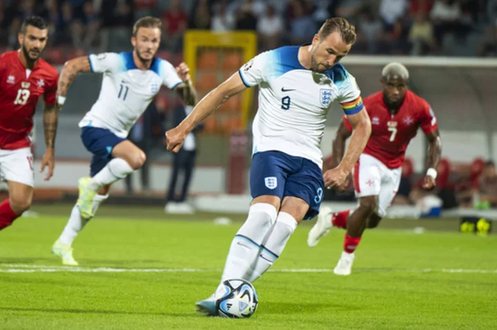 Kane extends England scoring record as Malta routed in Euro 2024 qualifying