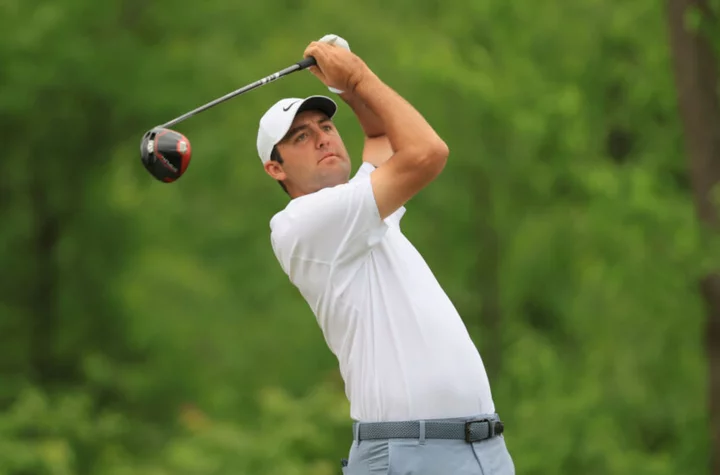 PGA Championship live odds following Round 2 (Scottie Scheffler massive favorite)