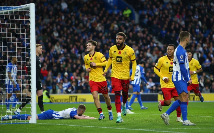 Brighton gift draw to Sheffield United after own goal and red card