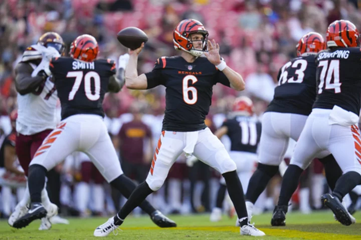 Browning makes a case to back up Burrow with his play in the Bengals' preseason finale at Washington