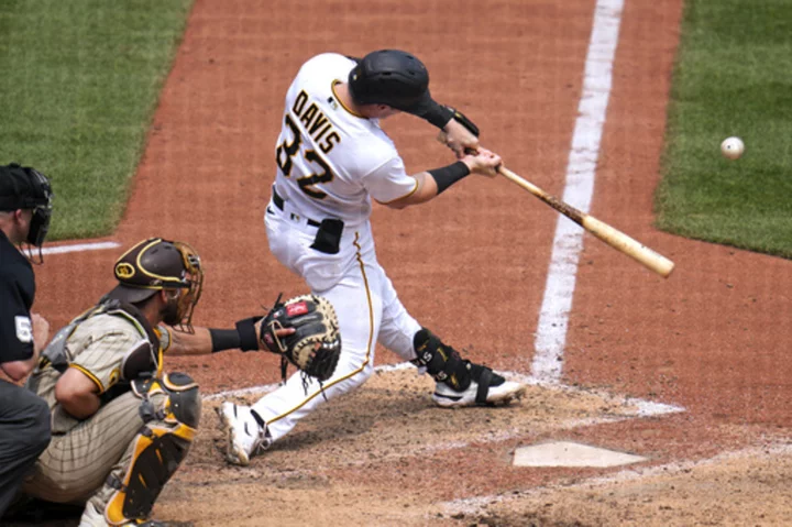 Padres' skid reaches 5 as Davis' 3rd hit of game lifts Pirates to 5-4 win