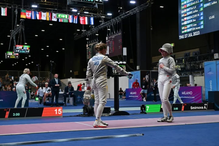 Disqualified Ukraine fencer says 'we'll never shake hands with Russians'