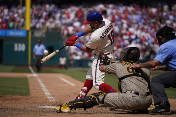Schwarber lifts Phillies to 6-4 comeback win over Machado and Padres