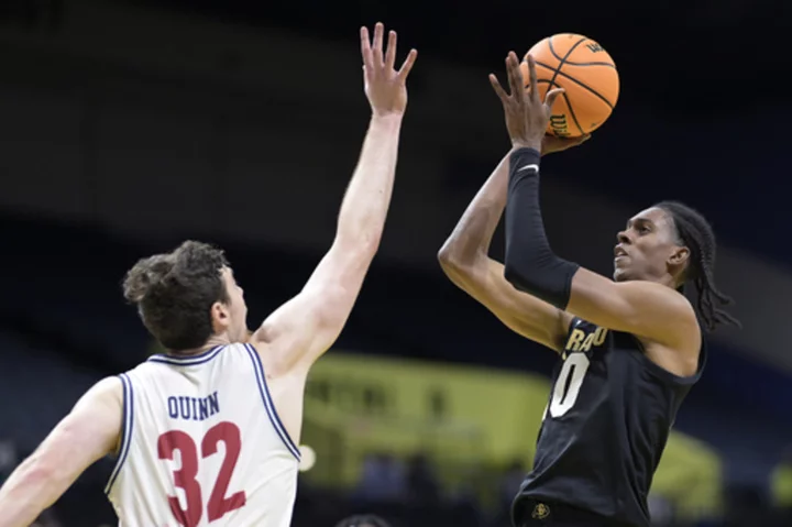 Simpson scores 23, makes key plays in Colorado's 64-59 victory over Richmond at Sunshine Slam