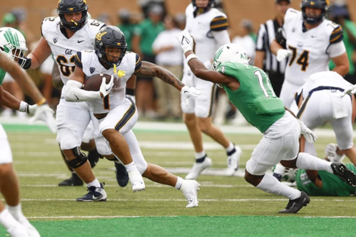 Cal rolls past North Texas 58-21 a day after getting word of switch to ACC from Pac-12
