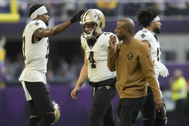 Saints aim to strengthen hold on first place against struggling Falcons in weak NFC South