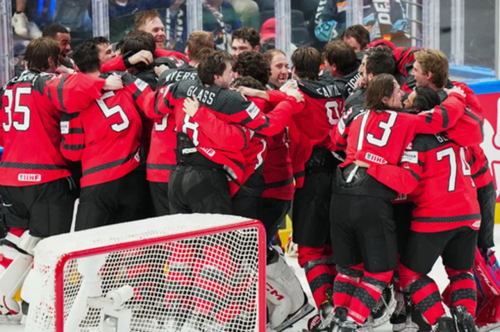 Blais scores 2 as Canada downs Germany 5-2 for record 28th title at hockey worlds