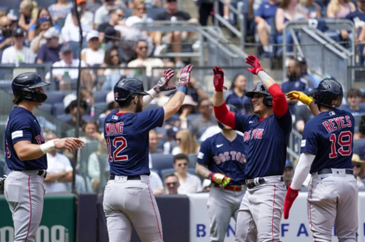 Cole allows a grand slam to Urías and two-run HR to Wong as Red Sox rout skidding Yankees 8-1