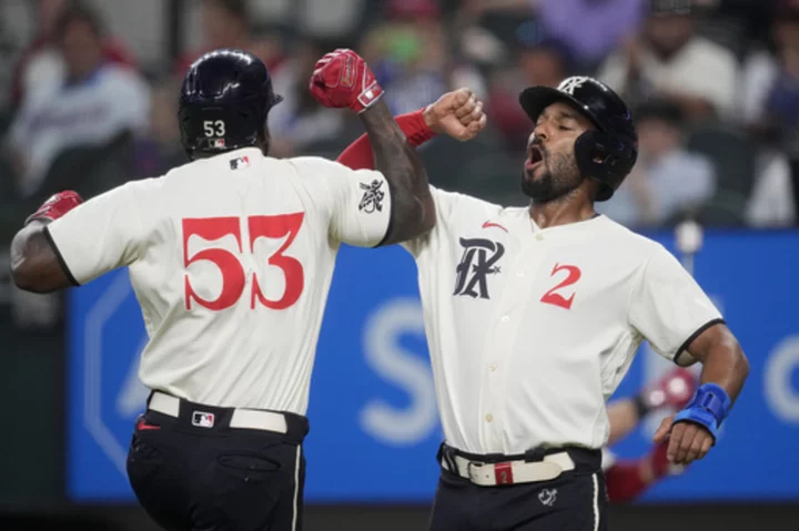 Solano has career-high 4 hits as Twins rally to beat slumping Rangers 9-7 in 10 innings