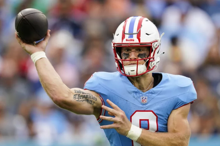 Rookie Will Levis throws 4 TDs in his NFL debut as Titans beat Falcons 28-23