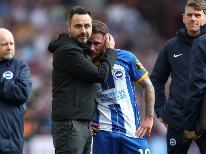 Alexis Mac Allister left in tears at end of Brighton’s season