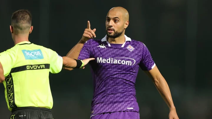Man Utd target Sofyan Amrabat out of Fiorentina game and training alone