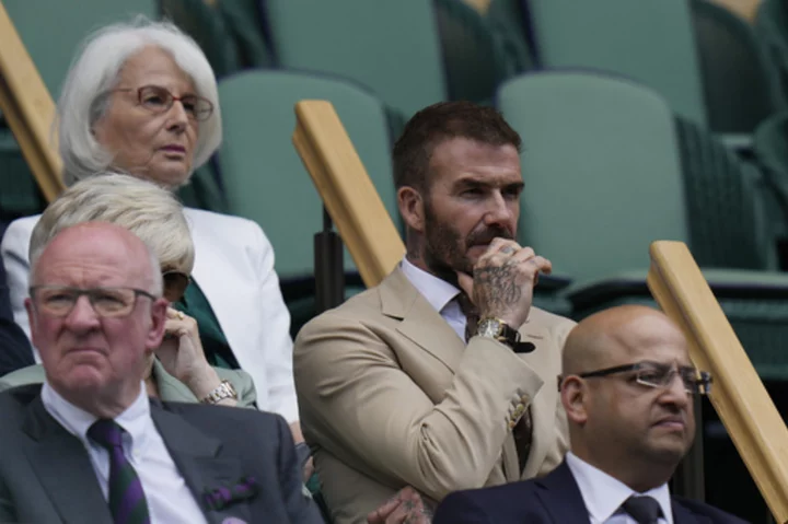 David Beckham sits in Royal Box at Wimbledon a day after Princess Kate made an appearance